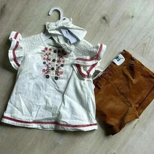 NWT Haute Hippie outfit with headband size 24 months